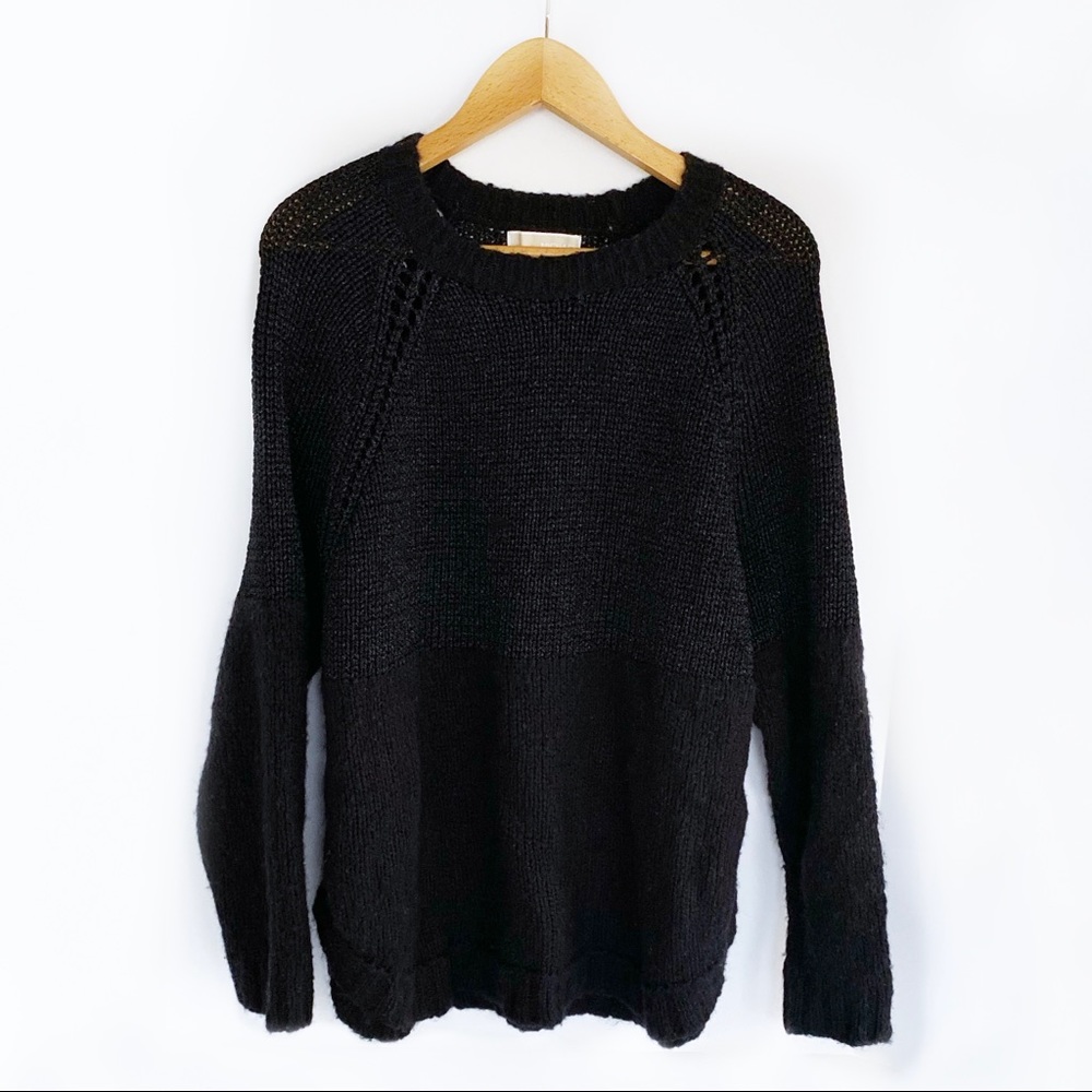 Michael Kors Knit Black Oversized Sweater Size L
